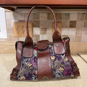 Vintage leather Fossil bag